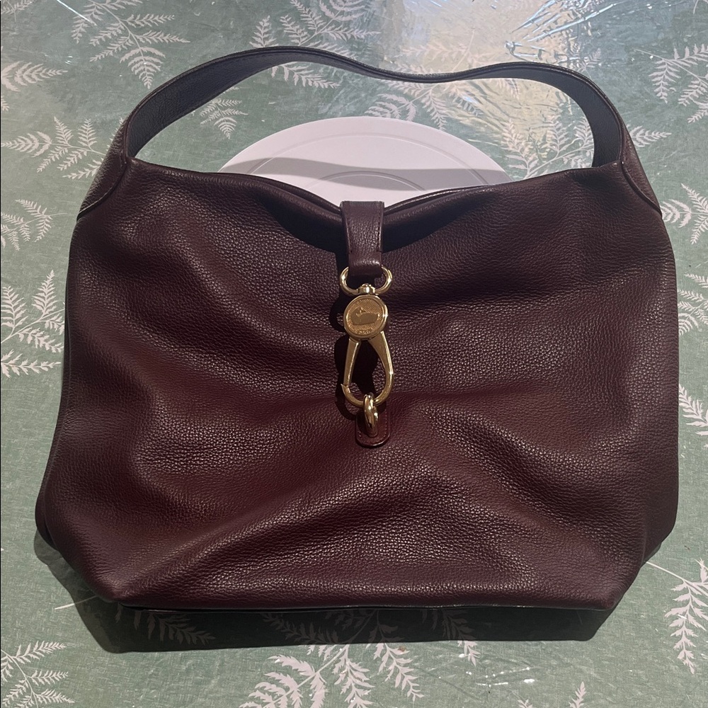 Dooney & Bourke Pebble Grain Small Logo Lock Sac Hobo Shoulder Bag